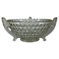 Murano Rostrato Glass Centerpiece Bowl Attributed to Barovier & Toso, 1930s