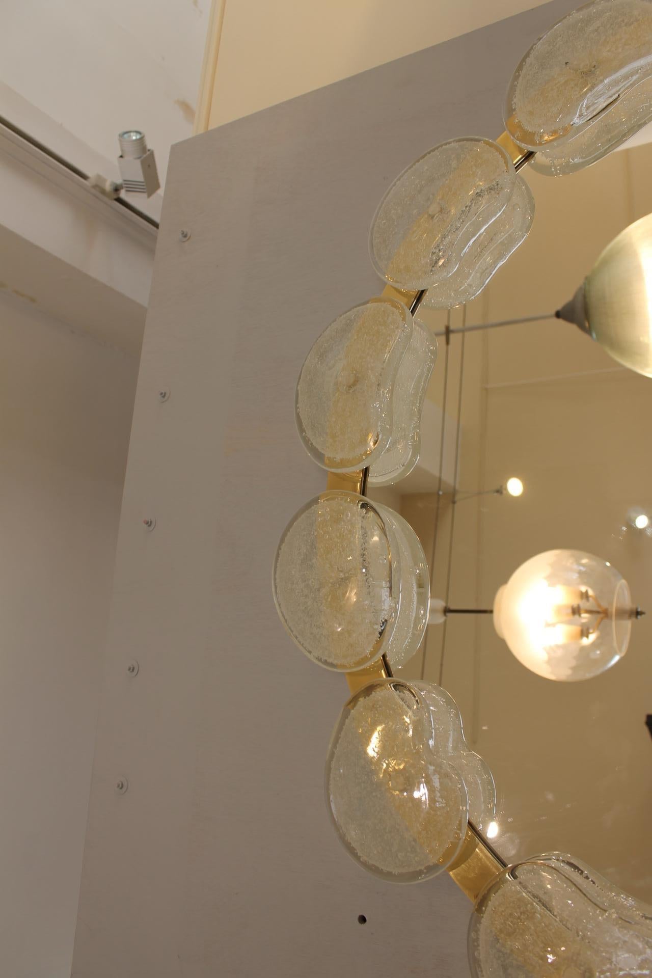 Murano round mirror, pebbles, Modernist For Sale 2