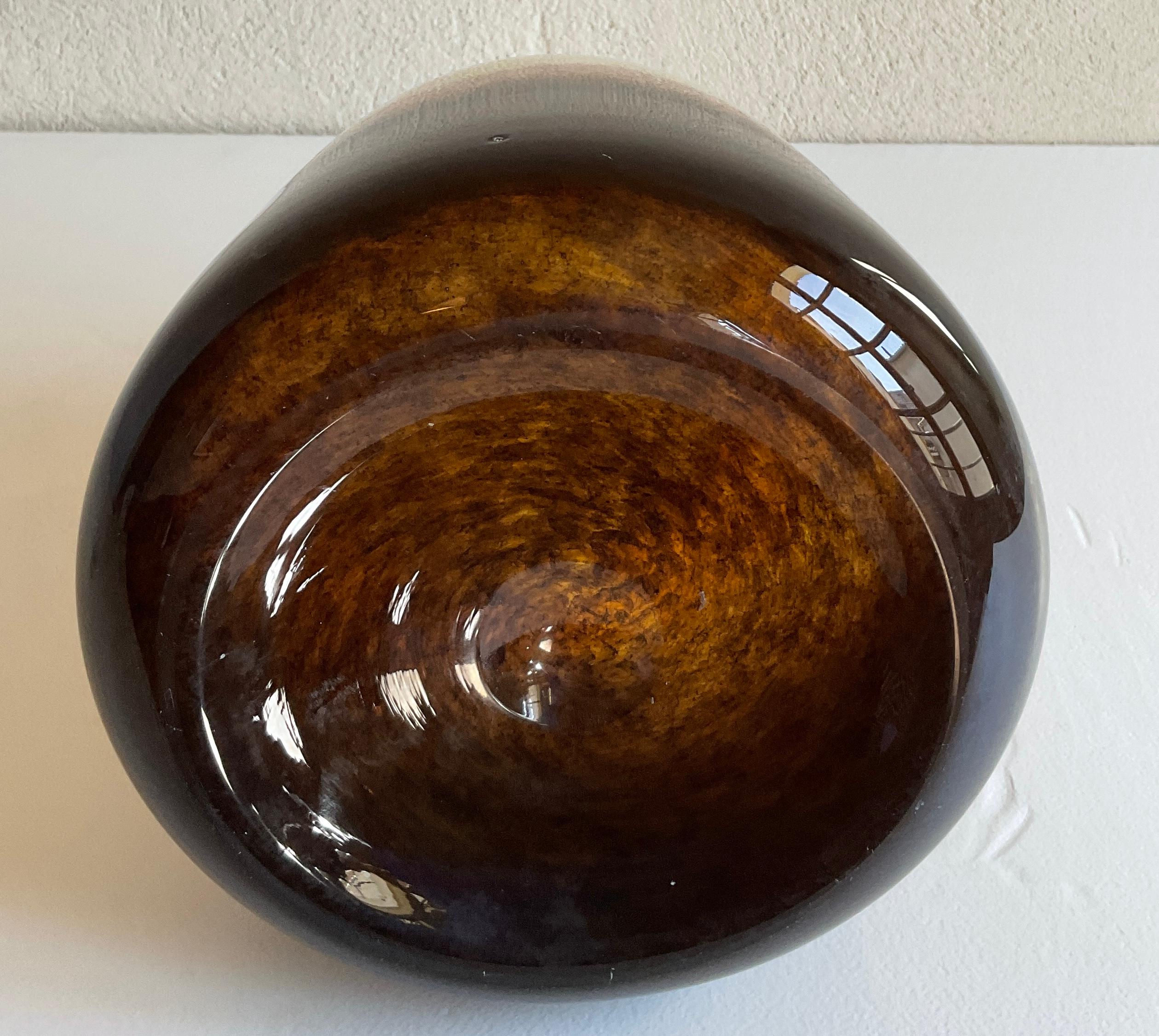 Murano-Blumenvase aus rundem, mehrfarbigem Kunstglas (Italienisch) im Angebot