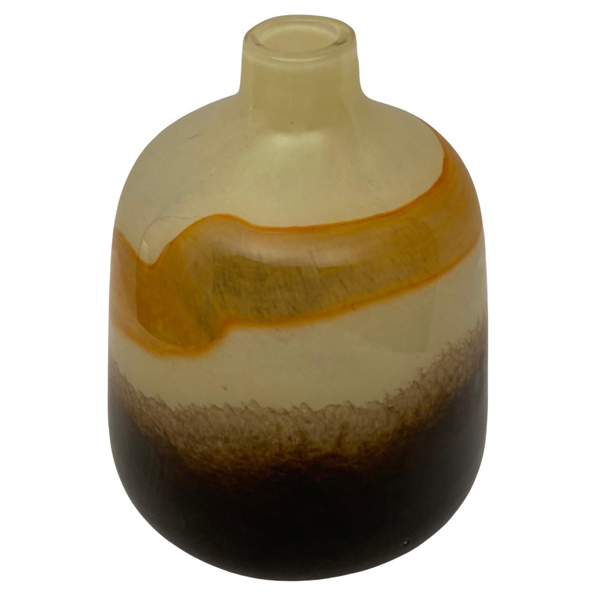 Murano-Blumenvase aus rundem, mehrfarbigem Kunstglas