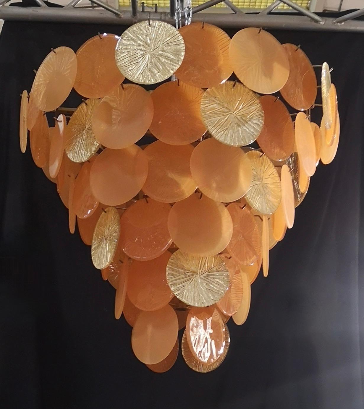 orange chandeliers