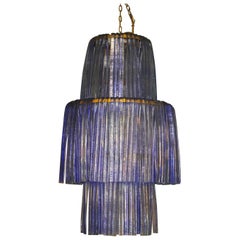 Murano Round Periwinkle Color Art Glass Chandeliers and Pendant, 2020