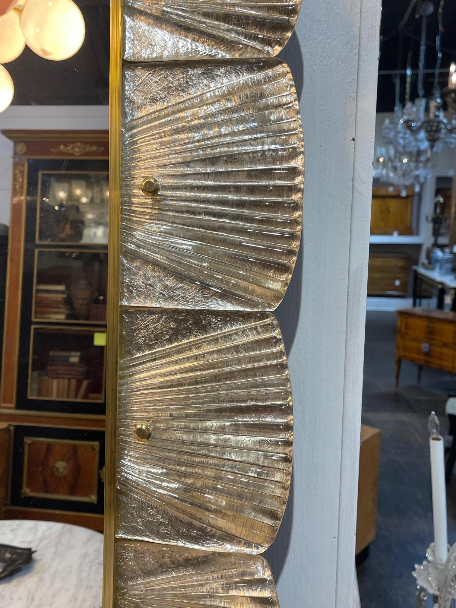 Contemporary Murano Ruffle Mirror For Sale