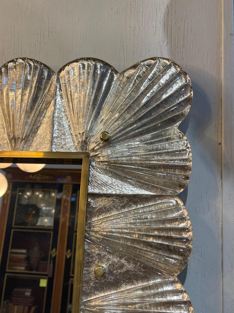 Murano Ruffle Mirror For Sale at 1stDibs