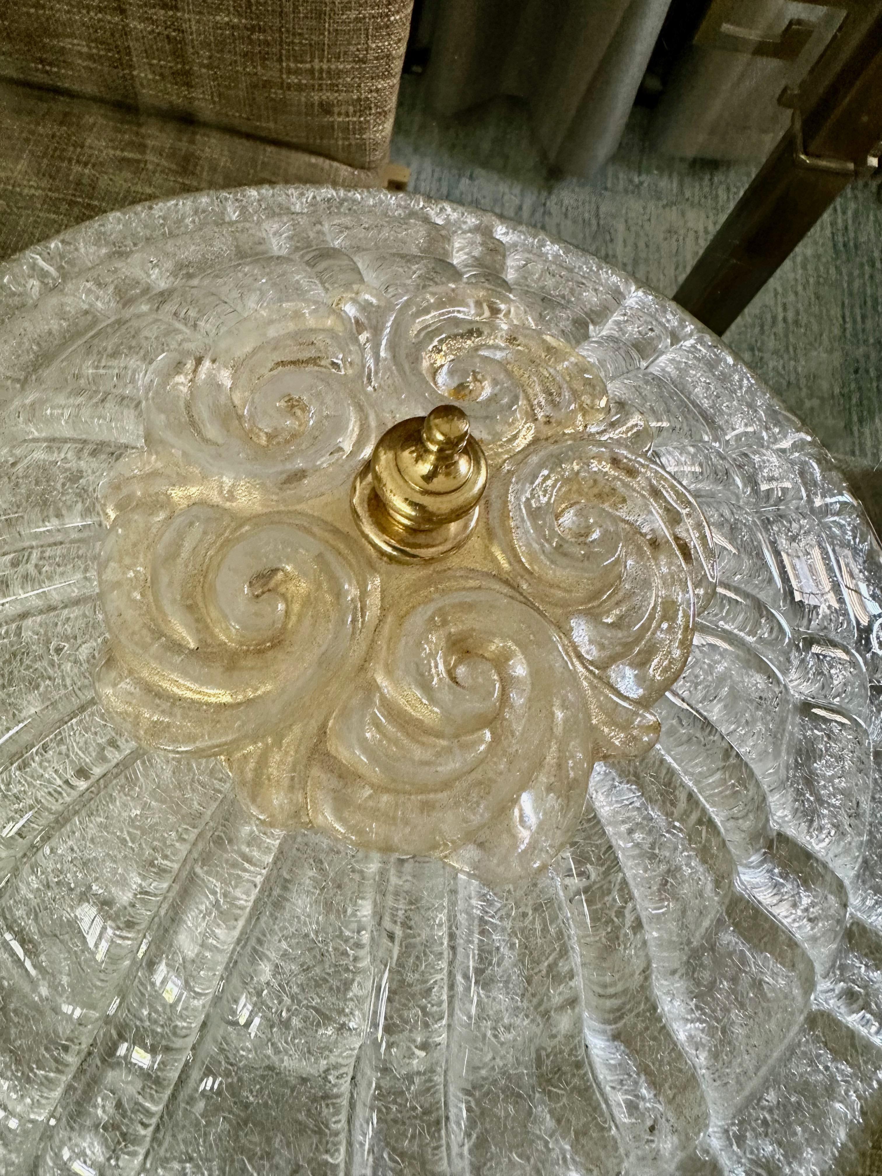Plafonnier encastré en verre Murano Rugiadoso en vente 7