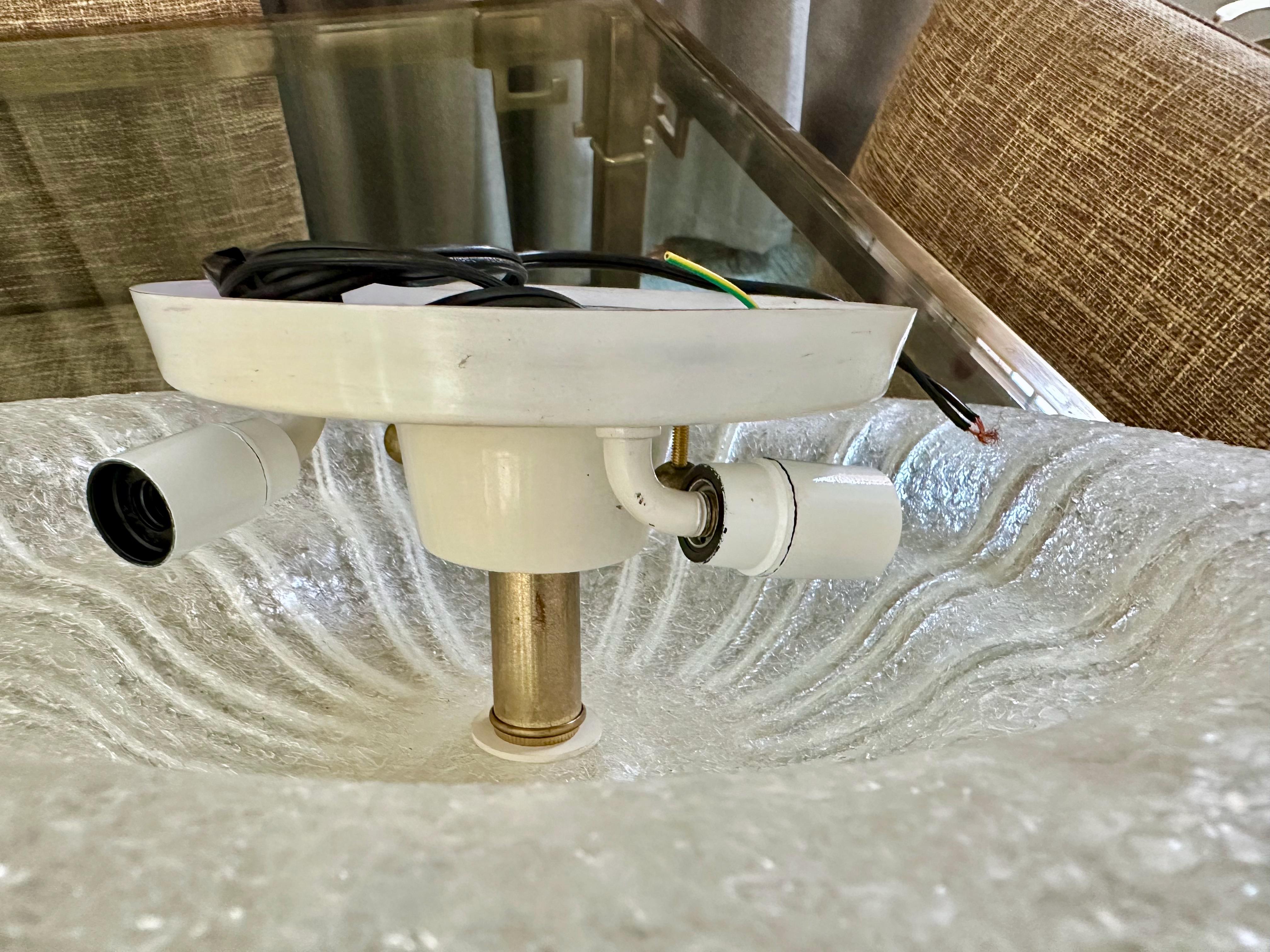 Plafonnier encastré en verre Murano Rugiadoso en vente 9