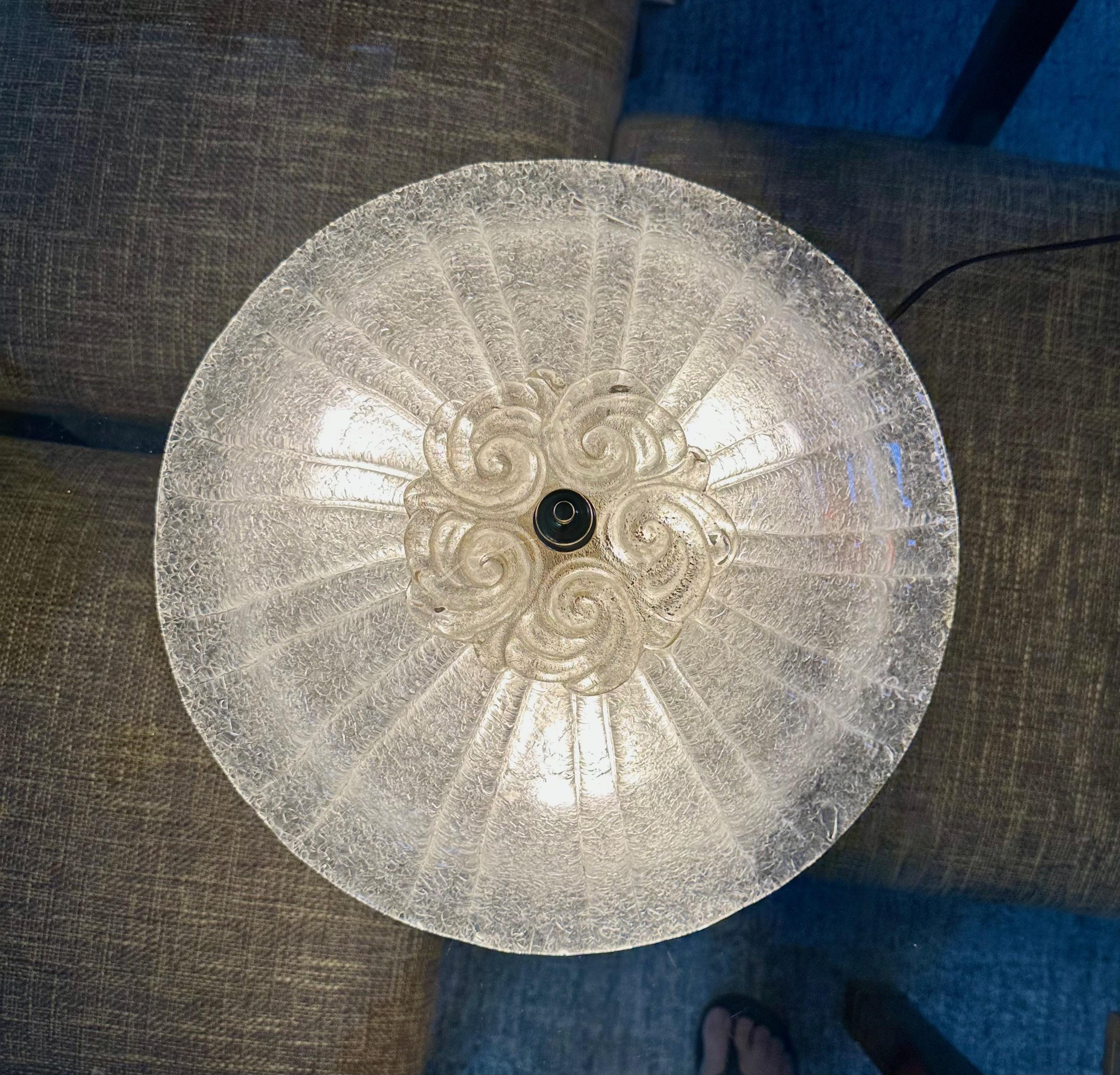 Plafonnier encastré en verre Murano Rugiadoso en vente 11