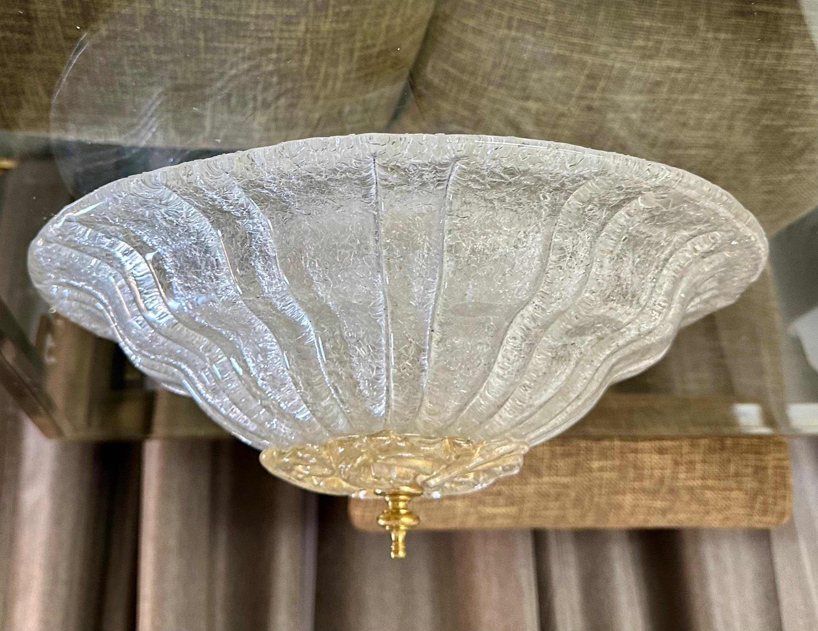 Plafonnier encastré en verre Murano Rugiadoso en vente 1
