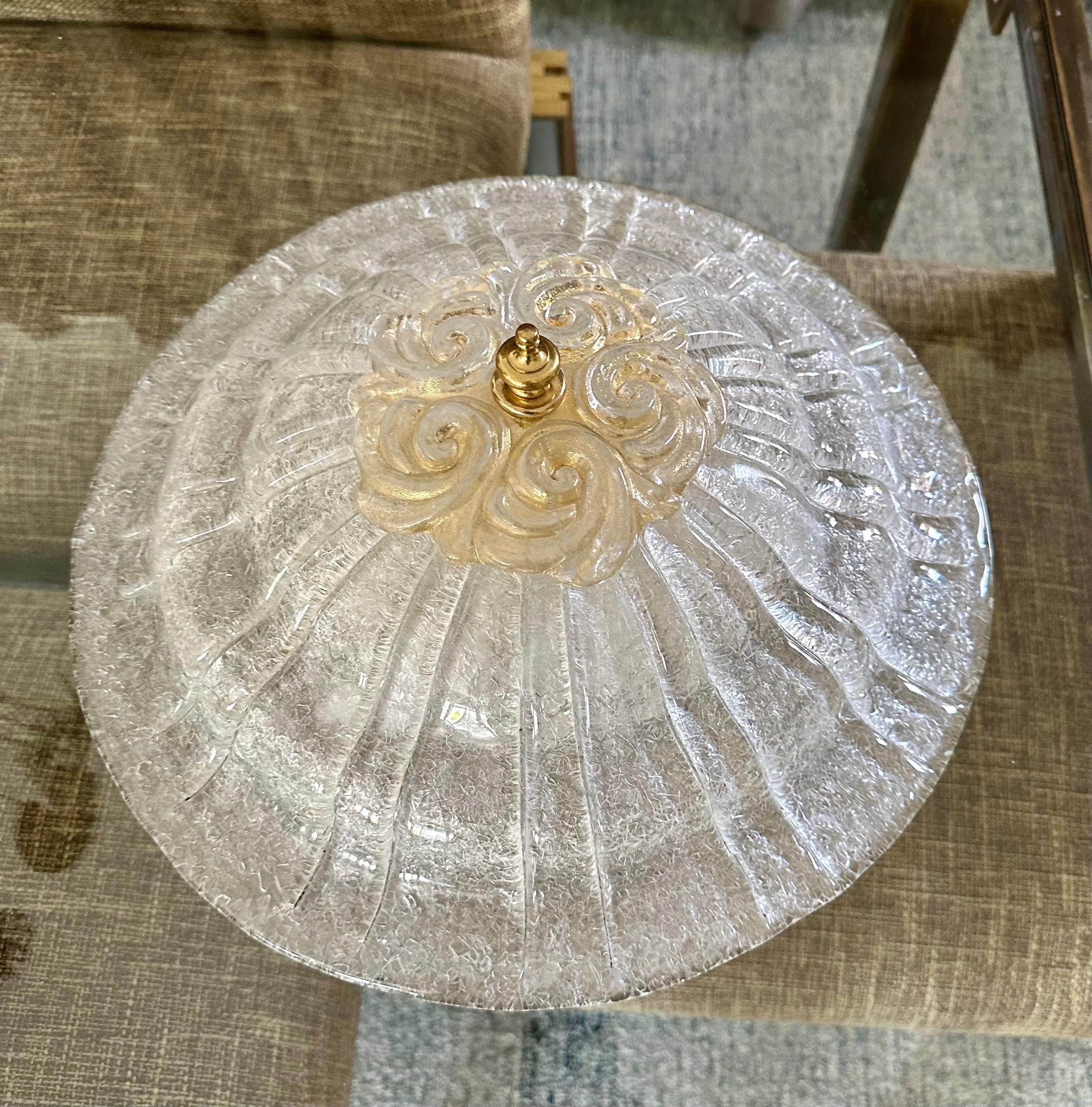 Plafonnier encastré en verre Murano Rugiadoso en vente 2