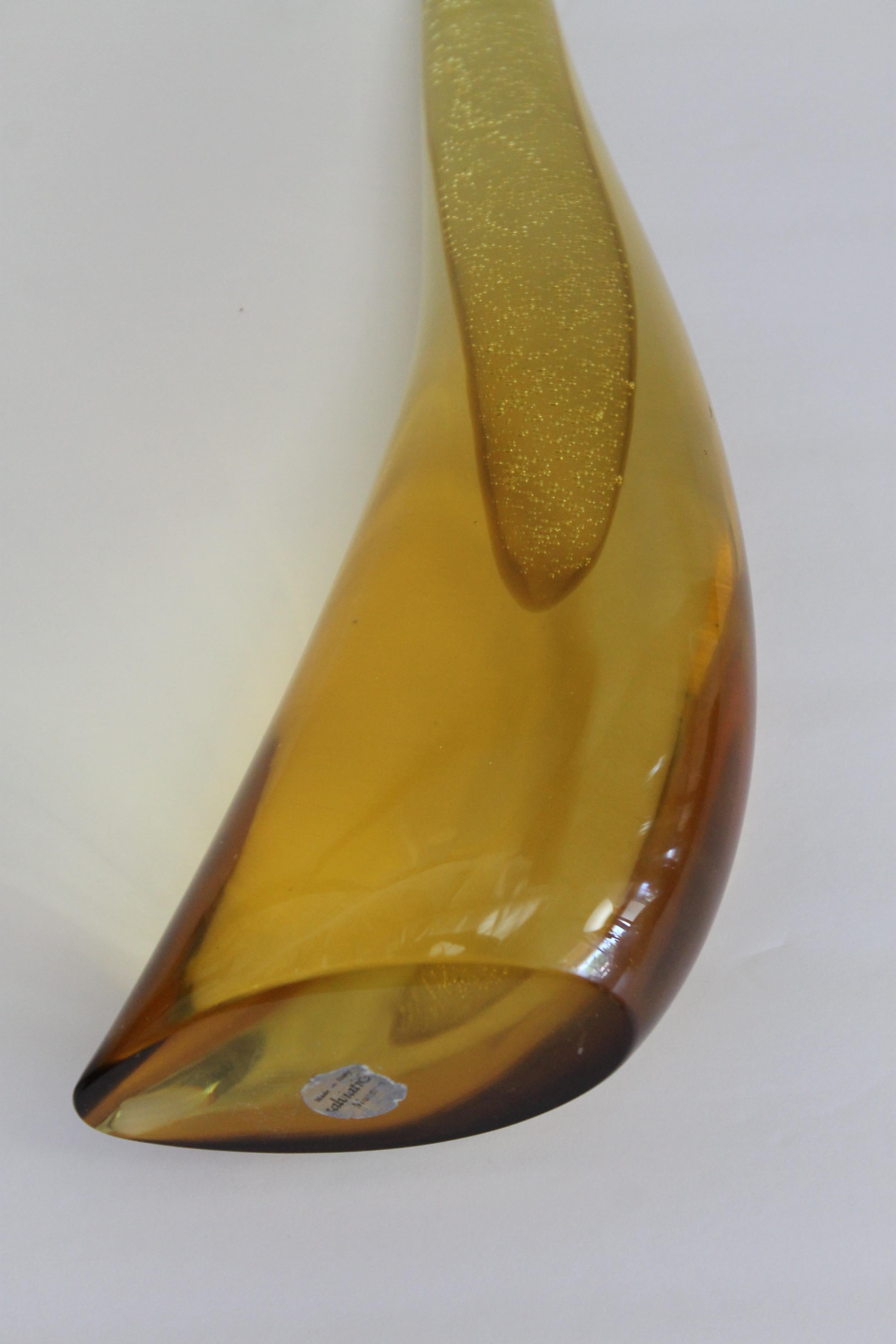 Oiseau en ambre de Murano Salviati en vente 1