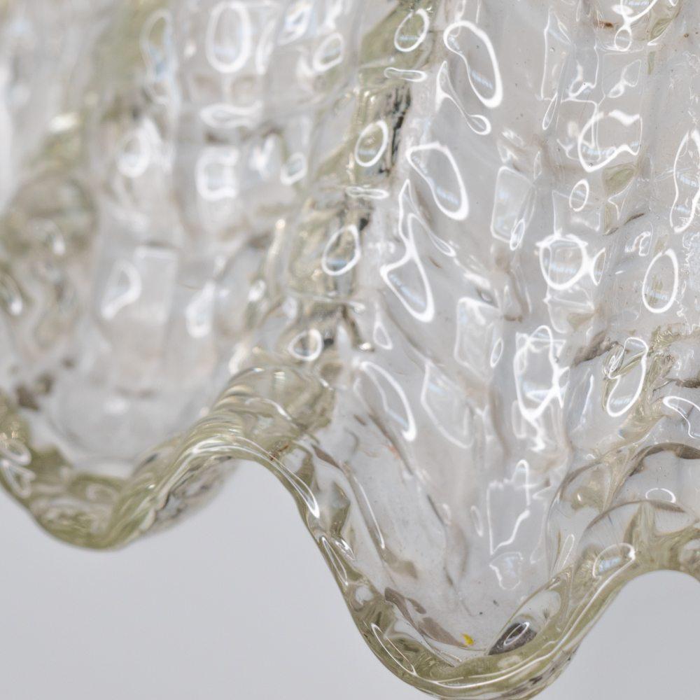 Murano Scalloped Glass Pendant Light For Sale 5
