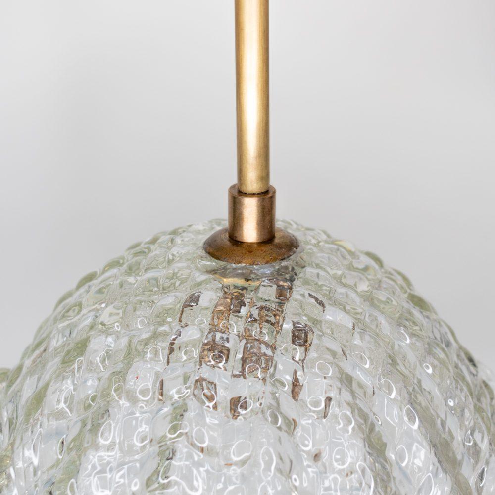 Murano Scalloped Glass Pendant Light For Sale 3