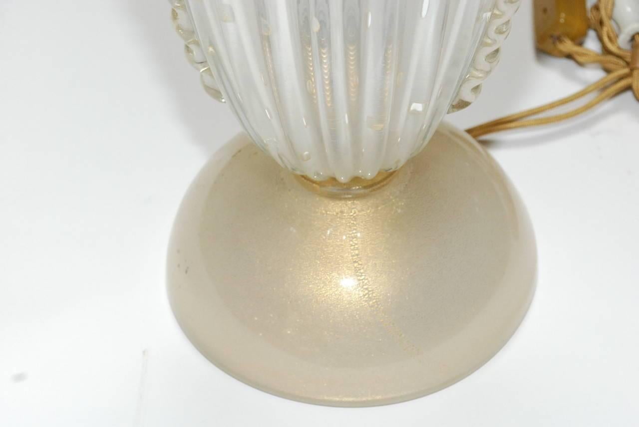 Mid-Century Modern Murano Scalloped Lamp