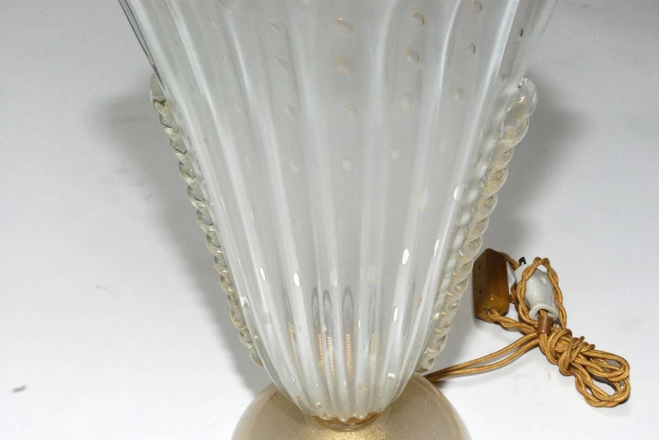 20th Century Murano Scalloped Lamp