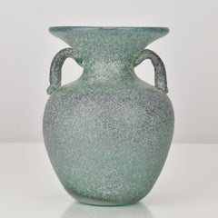 Murano Scavo Amphora Vase attributed to Seguso, 1960s Italian Art Glass