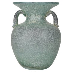 Murano Scavo Amphora Vase attributed to Seguso, 1960s Italian Art Glass