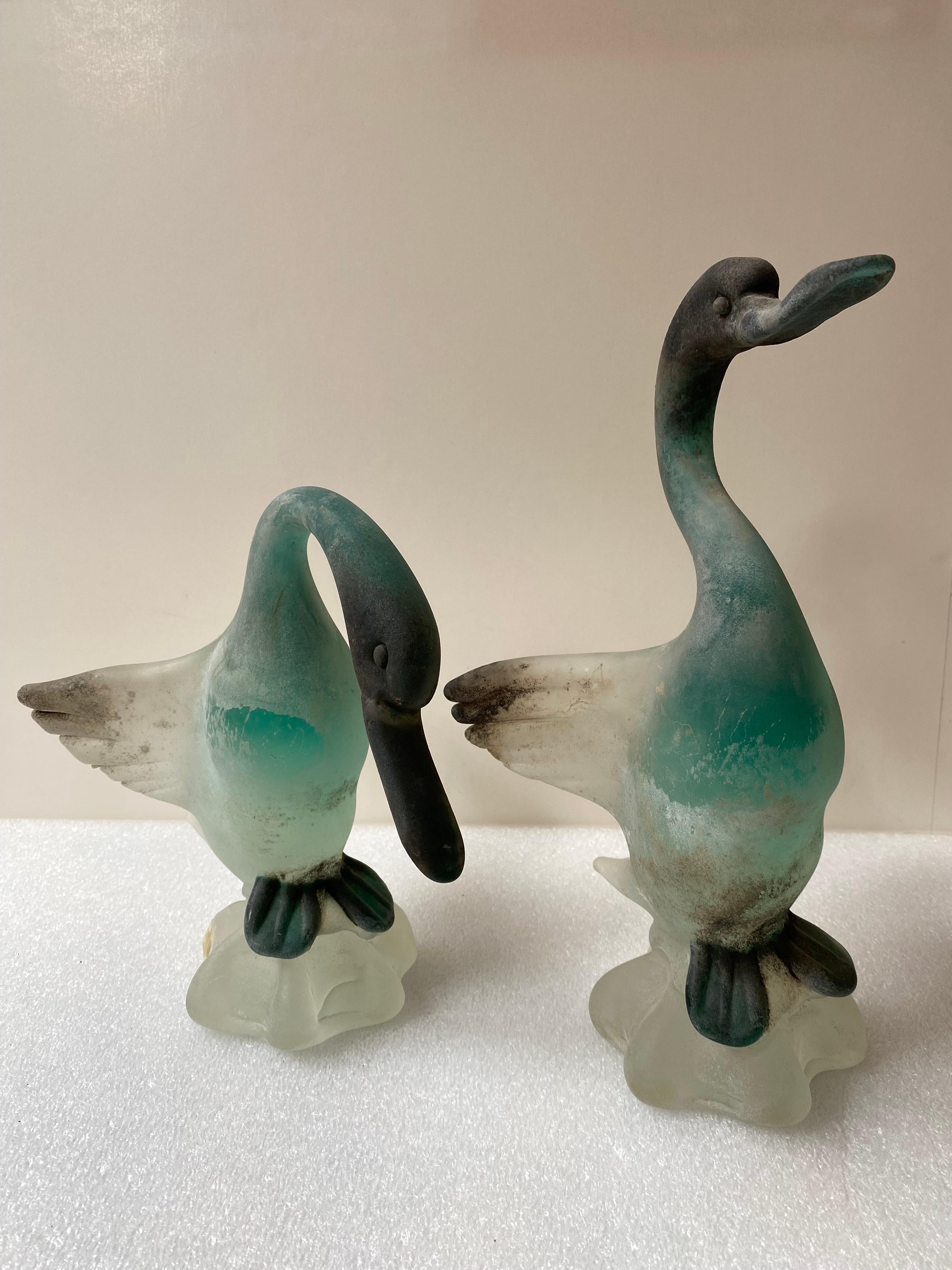 Mid-20th Century Murano Scavo Cenedese Glass Ducks