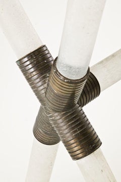 Konsole mit Gestell aus Murano-Scavo-Glas und patiniertem Messing, um 1970