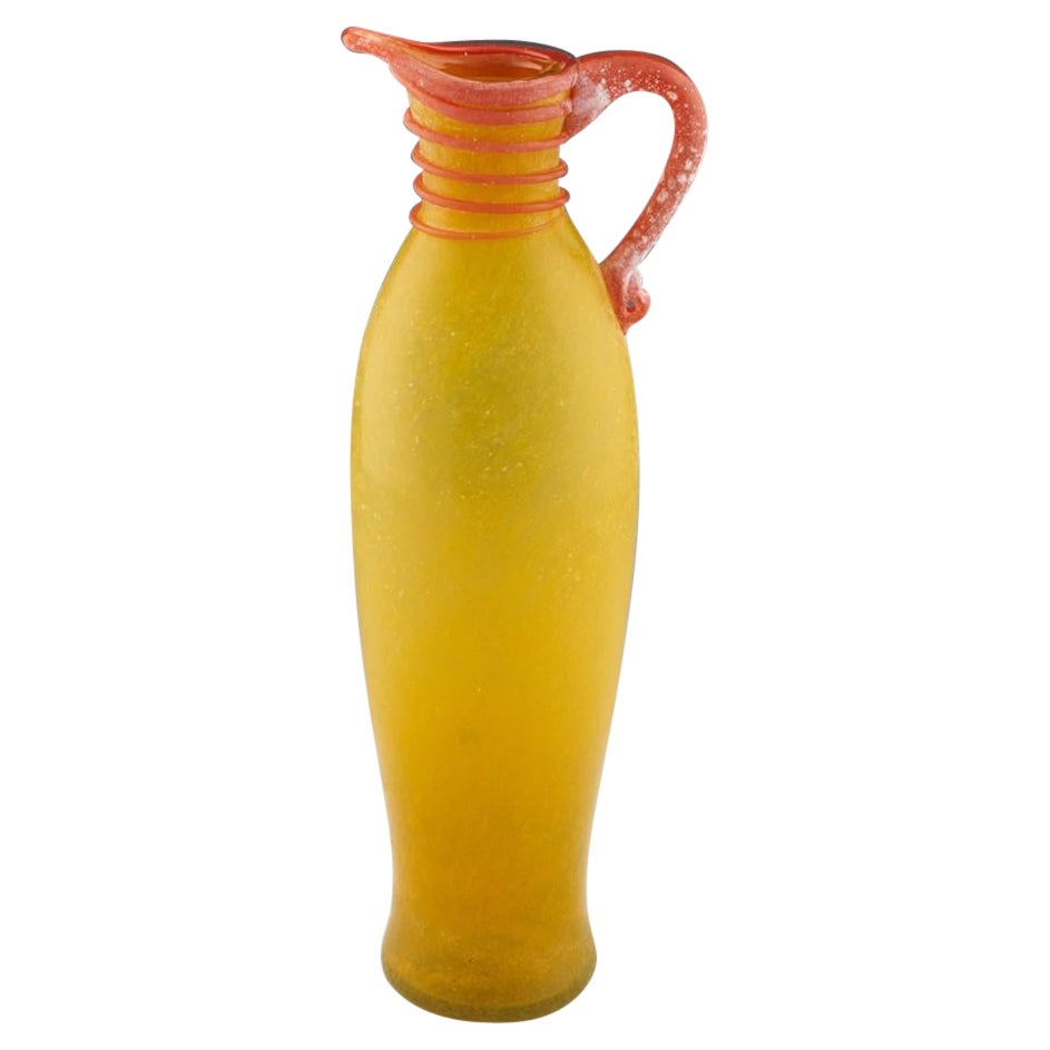 Murano Scavo Glass Ewer, c1970