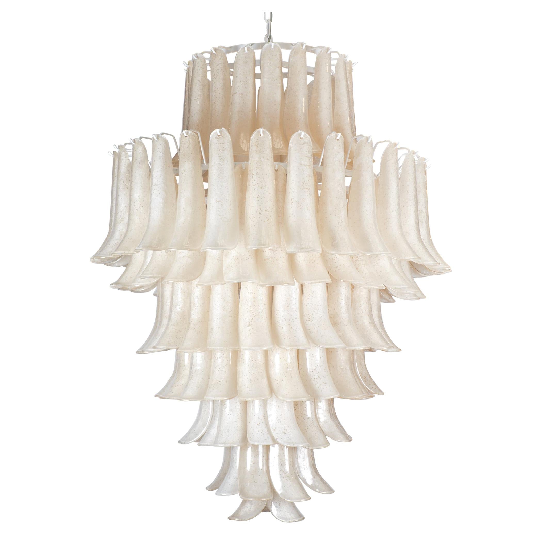 Murano "Scavo" Glass Selle Chandelier For Sale