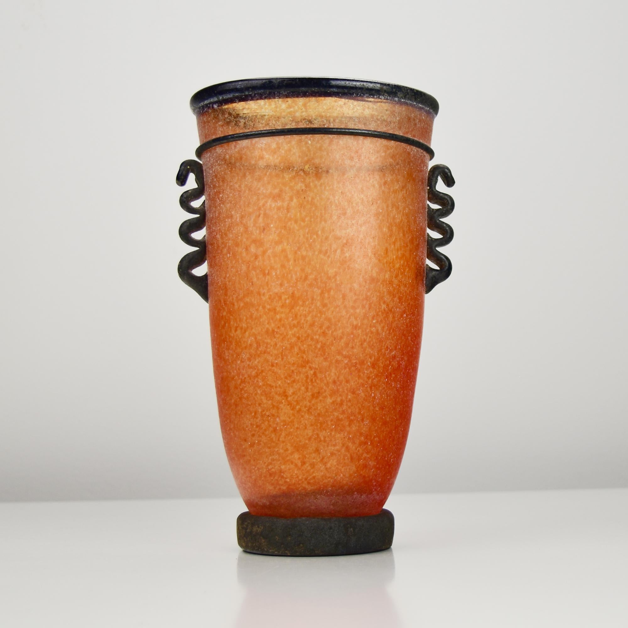 Vaso Scavo di Murano di Gambaro & Poggi 1960s Studio Art Glass italiano In condizioni ottime in vendita a Bad Säckingen, DE