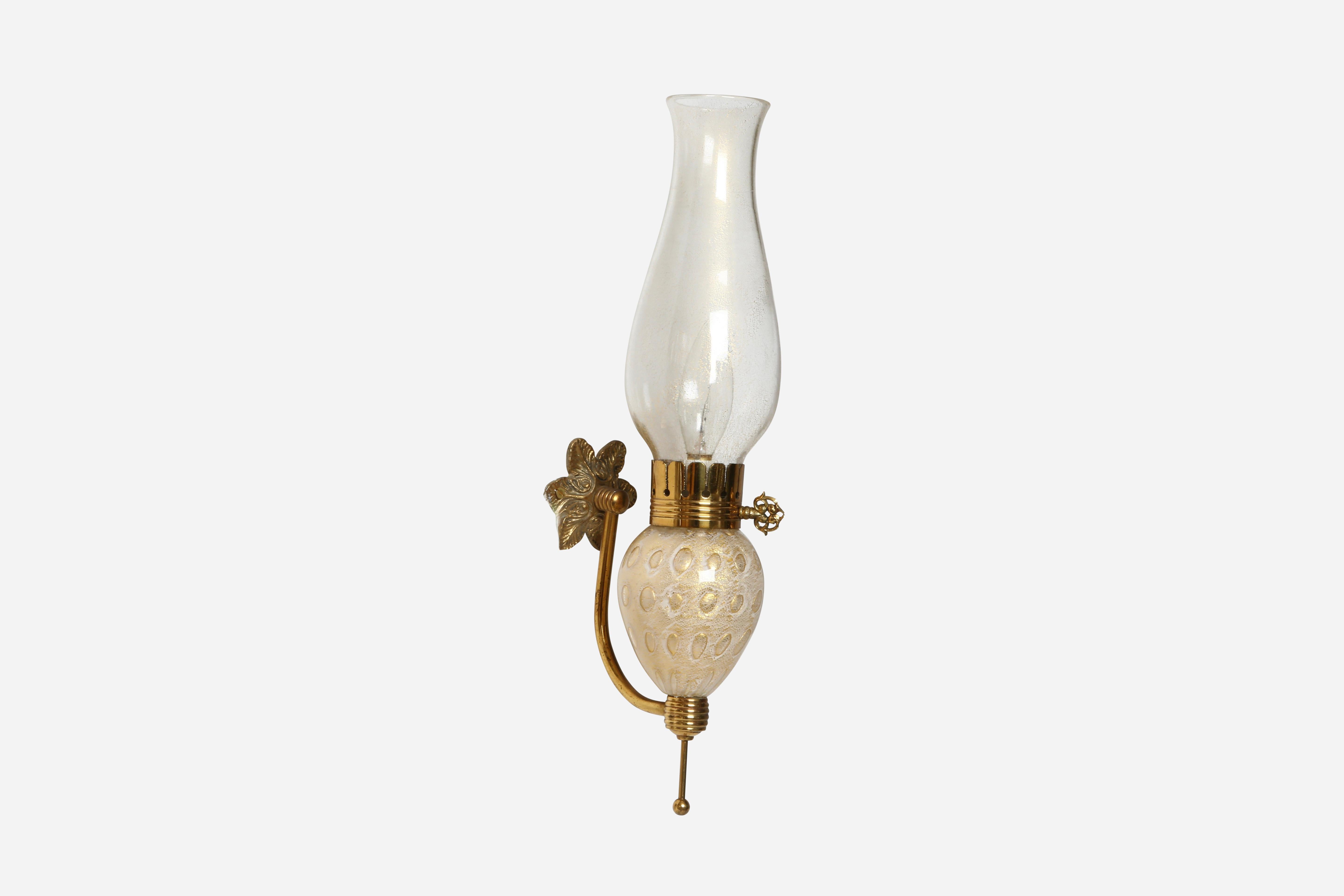 Mid-Century Modern Murano Sconce by Seguso, Italy, 1940s For Sale