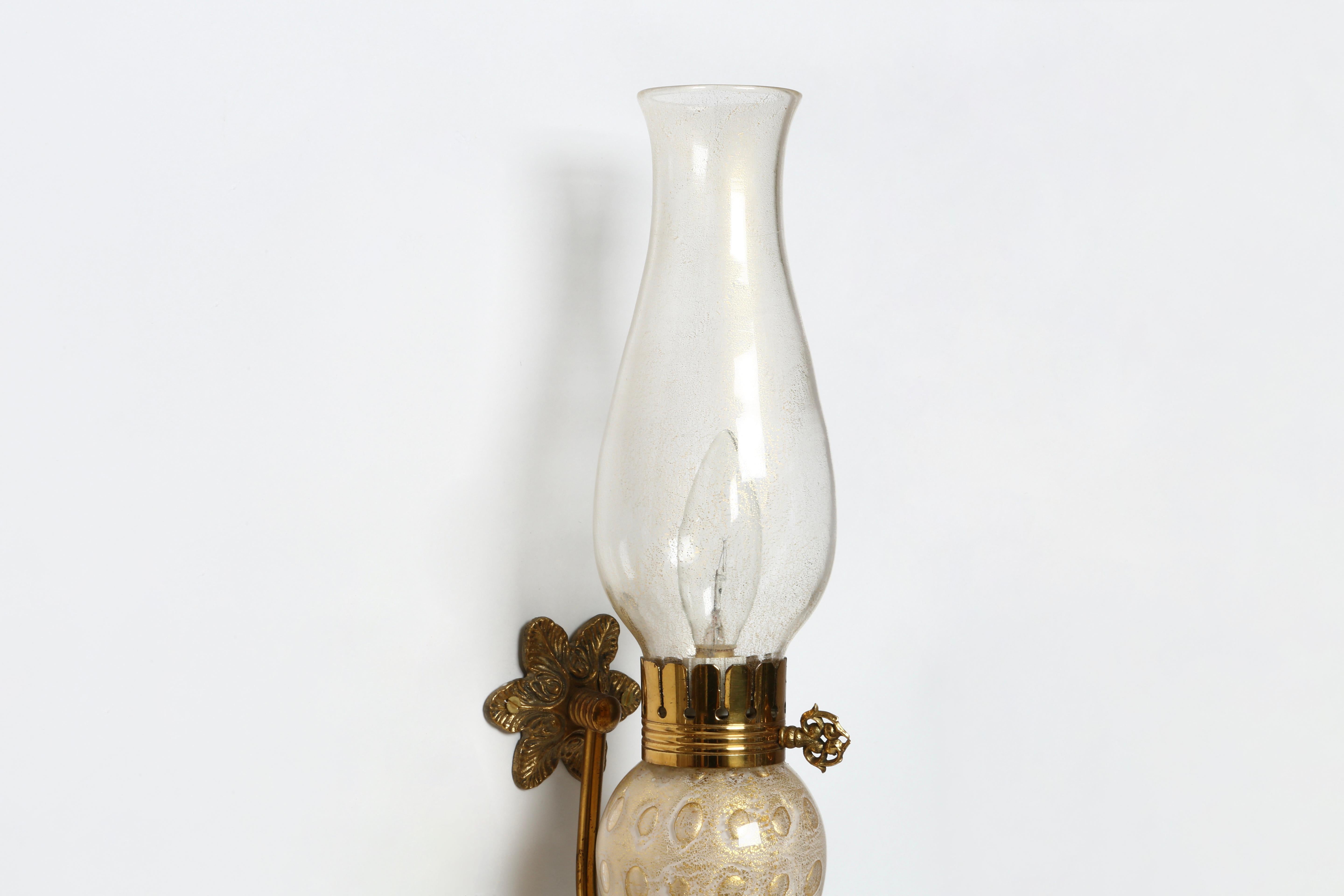 Murano Sconce by Seguso, Italy, 1940s In Good Condition For Sale In Brooklyn, NY