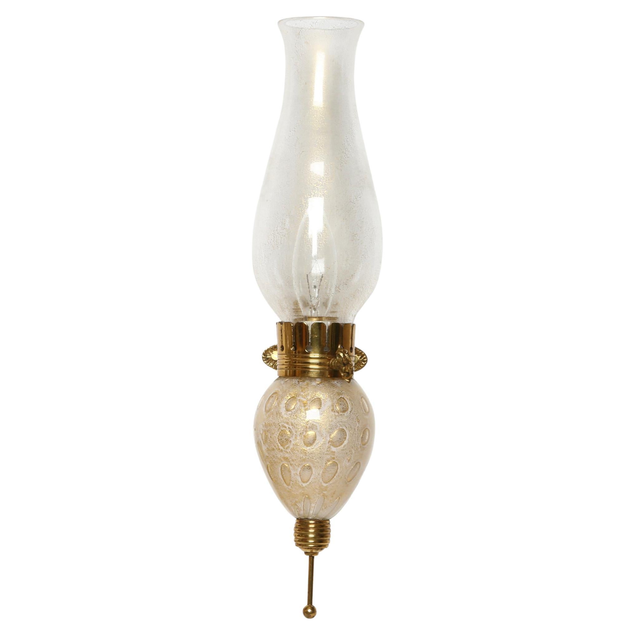Murano Sconce by Seguso, Italy, 1940s For Sale