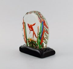 Murano Sculpture in Mouth Blown Art Glass, Aquarium, Italian Design, 1960s / 70s