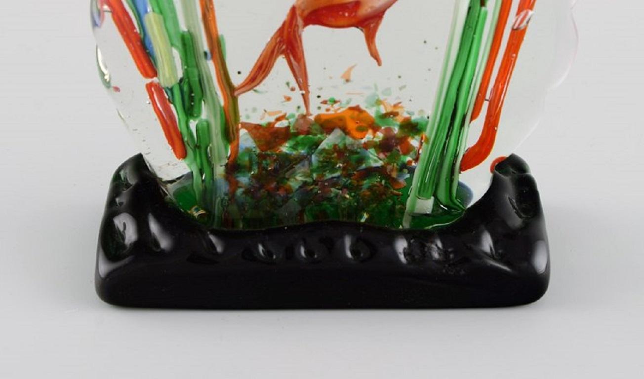 Murano Sculpture in Mouth Blown Art Glass, Aquarium, Italian Design, 1960s / 70s For Sale 1