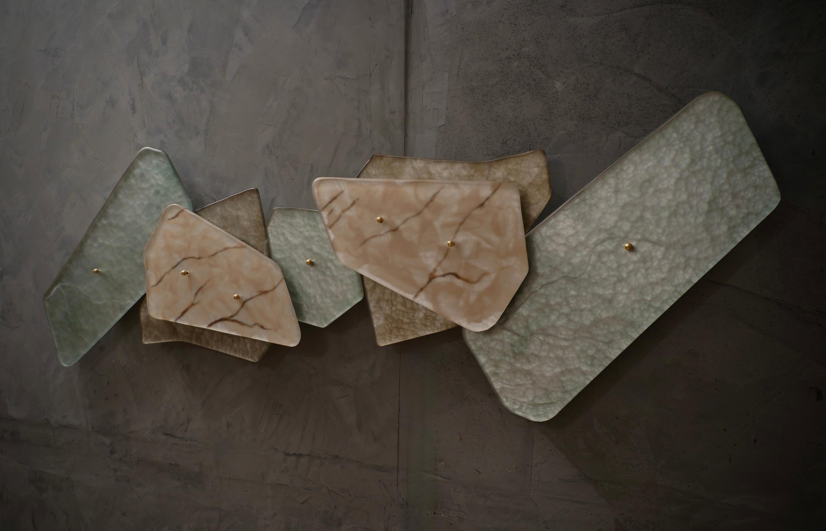 Contemporary Murano Sculpture / Installation Art Glass Wall Light and Sconces, 2020 For Sale