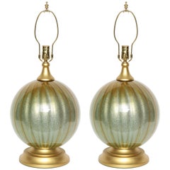 Murano Sea Foam Green Lamps