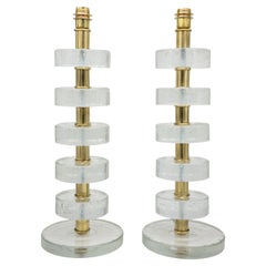 Murano Seeded Glass Stacked Discs