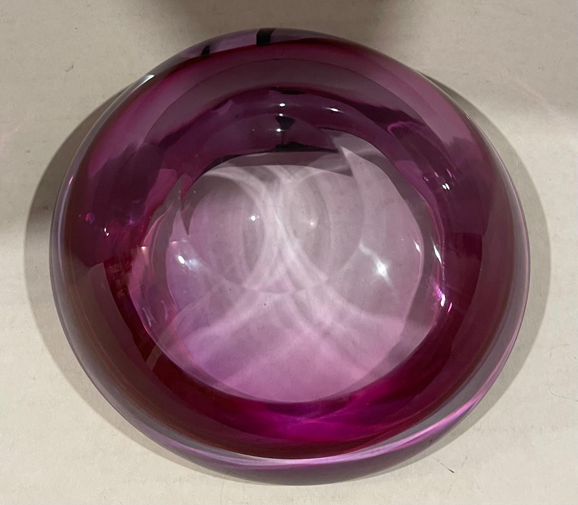 Murano Seguso Attributed Geode Purple/Blue Ashtray For Sale 1