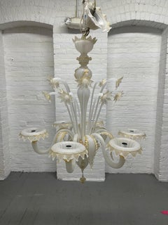 Murano-Seguso-Kronleuchter mit Blumenmotiv