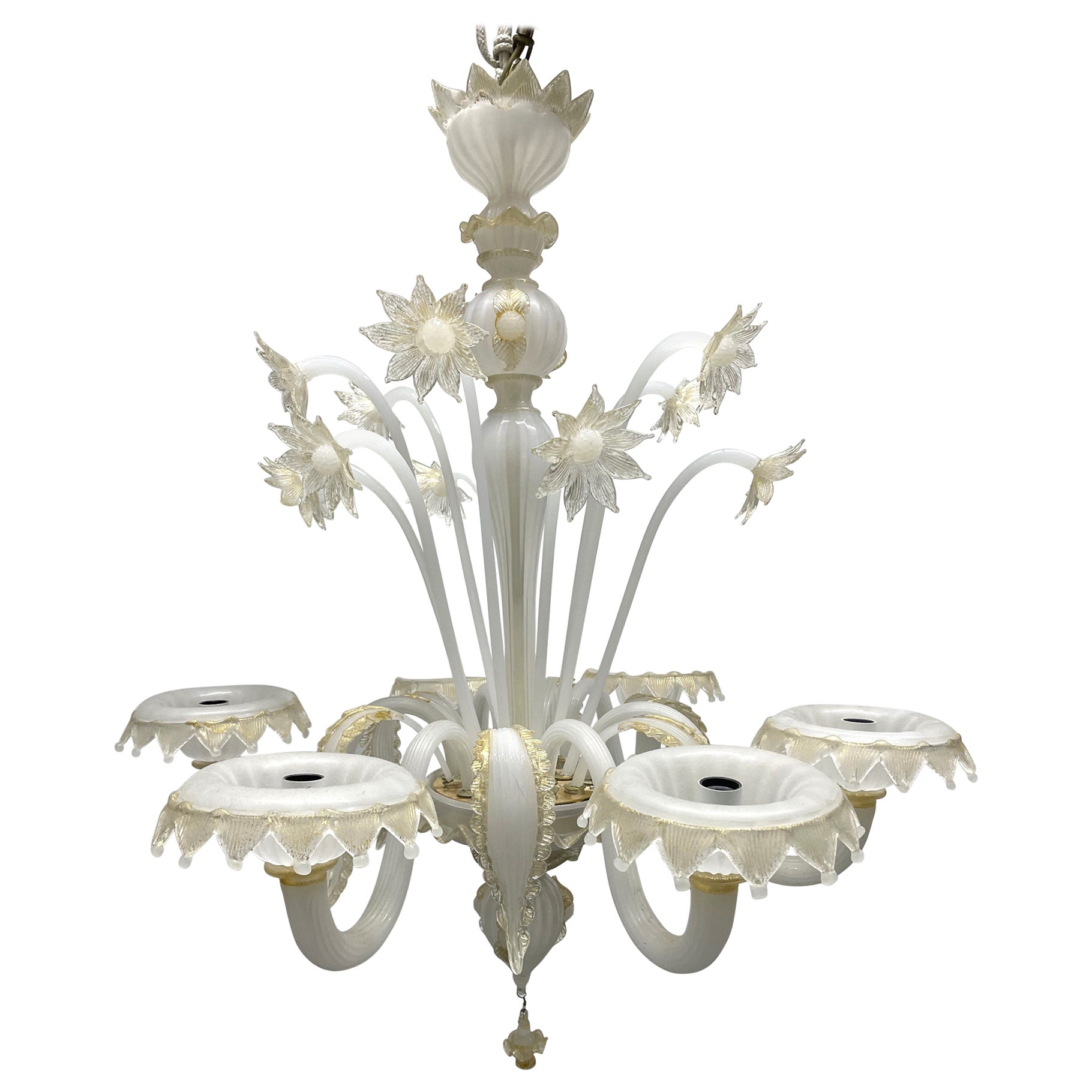 Lustre floral Murano Seguso