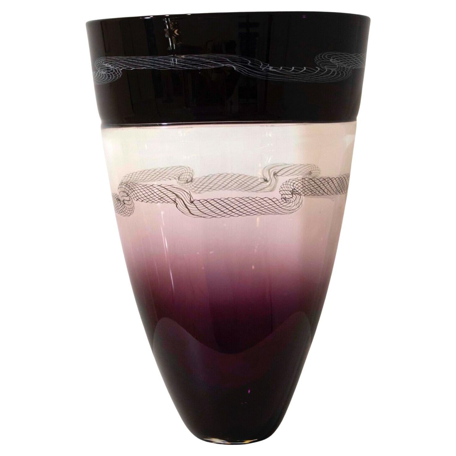 Vase aus Murano-Seguso-Glas, signiert Giampolo, 1999 im Angebot
