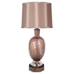 Murano Seguso Midcentury Amethyst Glass Lamp