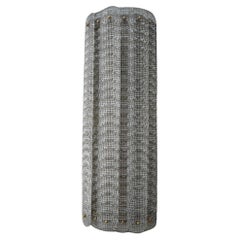 Aplique y Lámpara de Pared de Vidrio Artístico Semicircular Blanco Transparente de Murano, 2020 Aplique y Lámpara de Pared de Vidrio Artístico Semicircular Blanco Transparente de Murano, 2020