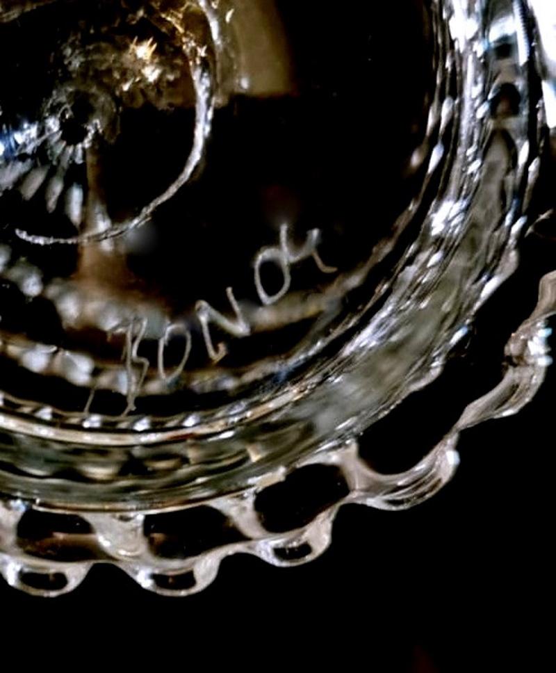 Service de Murano 36 verres et pichet en verre soufflé et décorations appliquées en vente 5