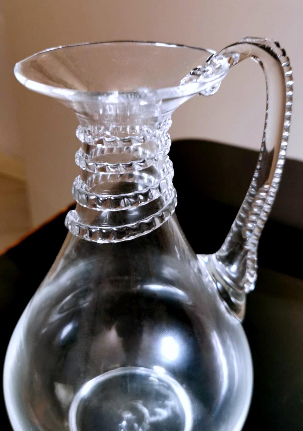 Service de Murano 36 verres et pichet en verre soufflé et décorations appliquées en vente 10