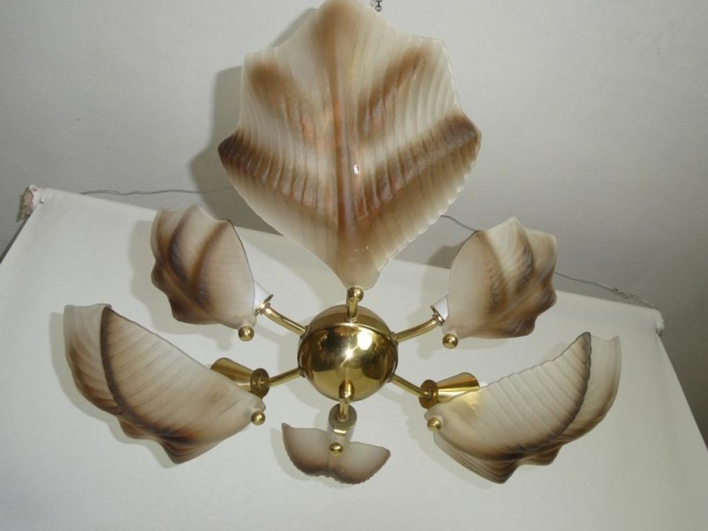 Murano shell chandelier.