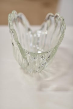 Hand Sculpted Shell Shape MURANO Glass Bowl