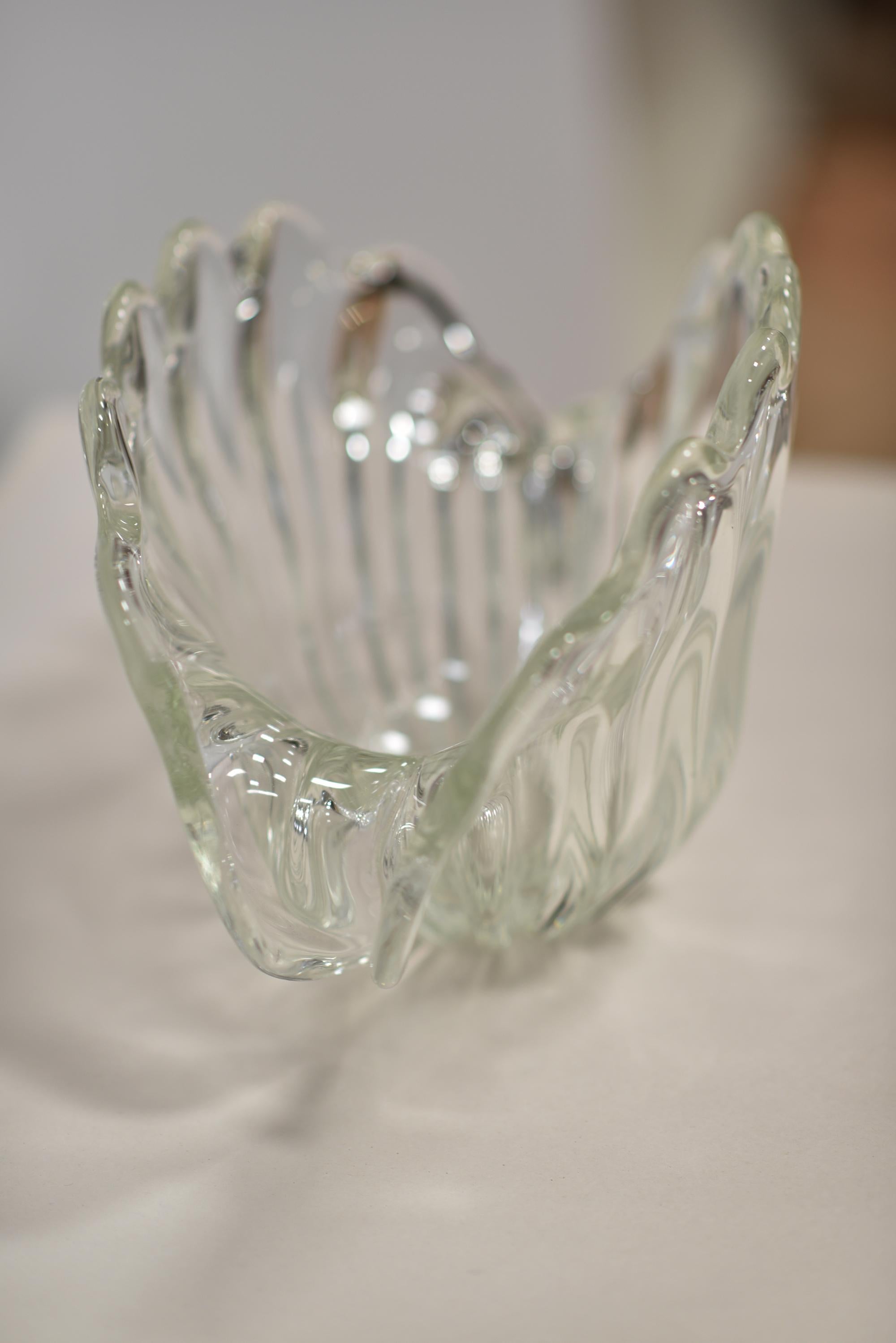 shell glass bowl