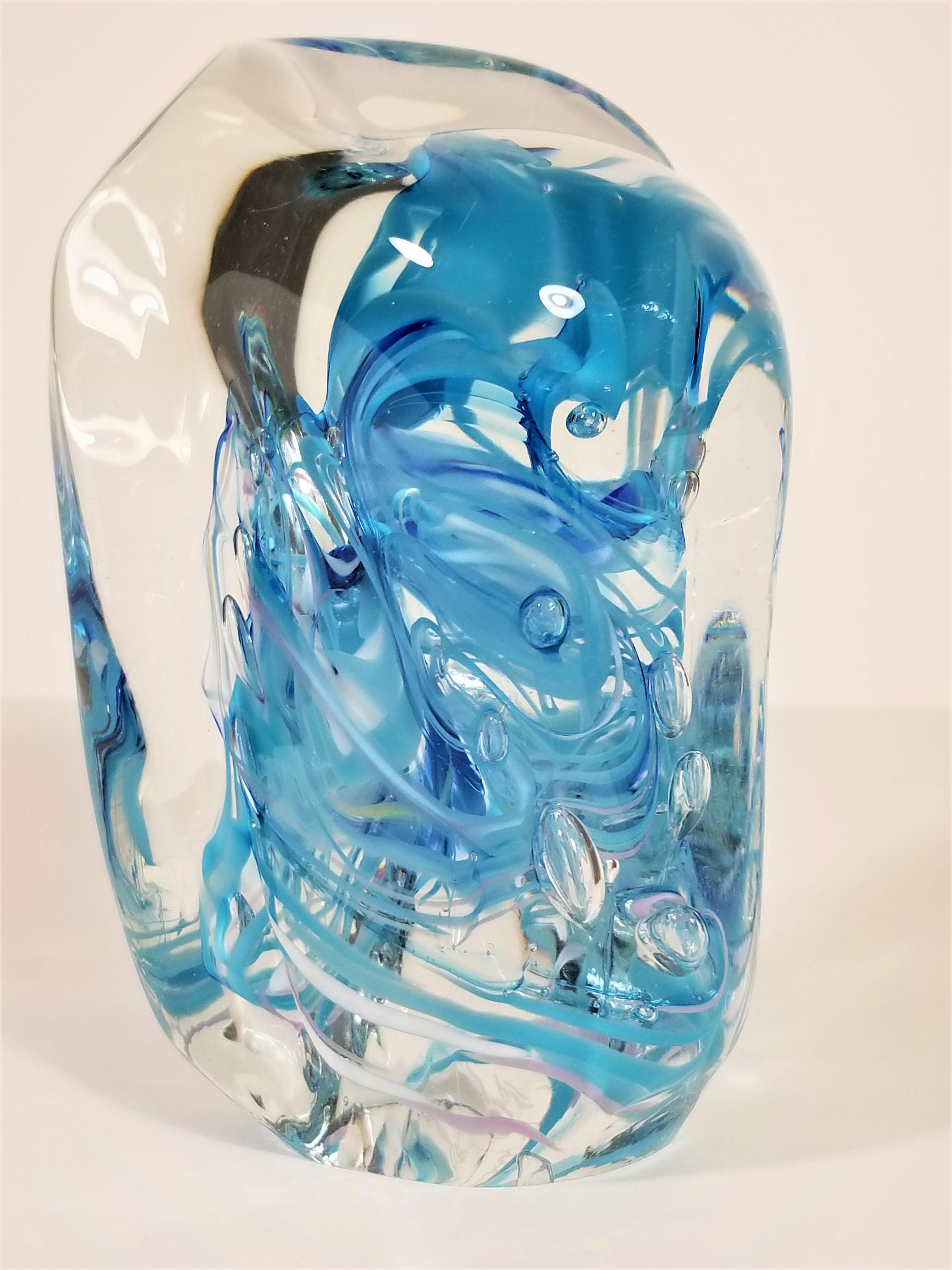 Sculpture en verre d'art de Murano signée en vente 7