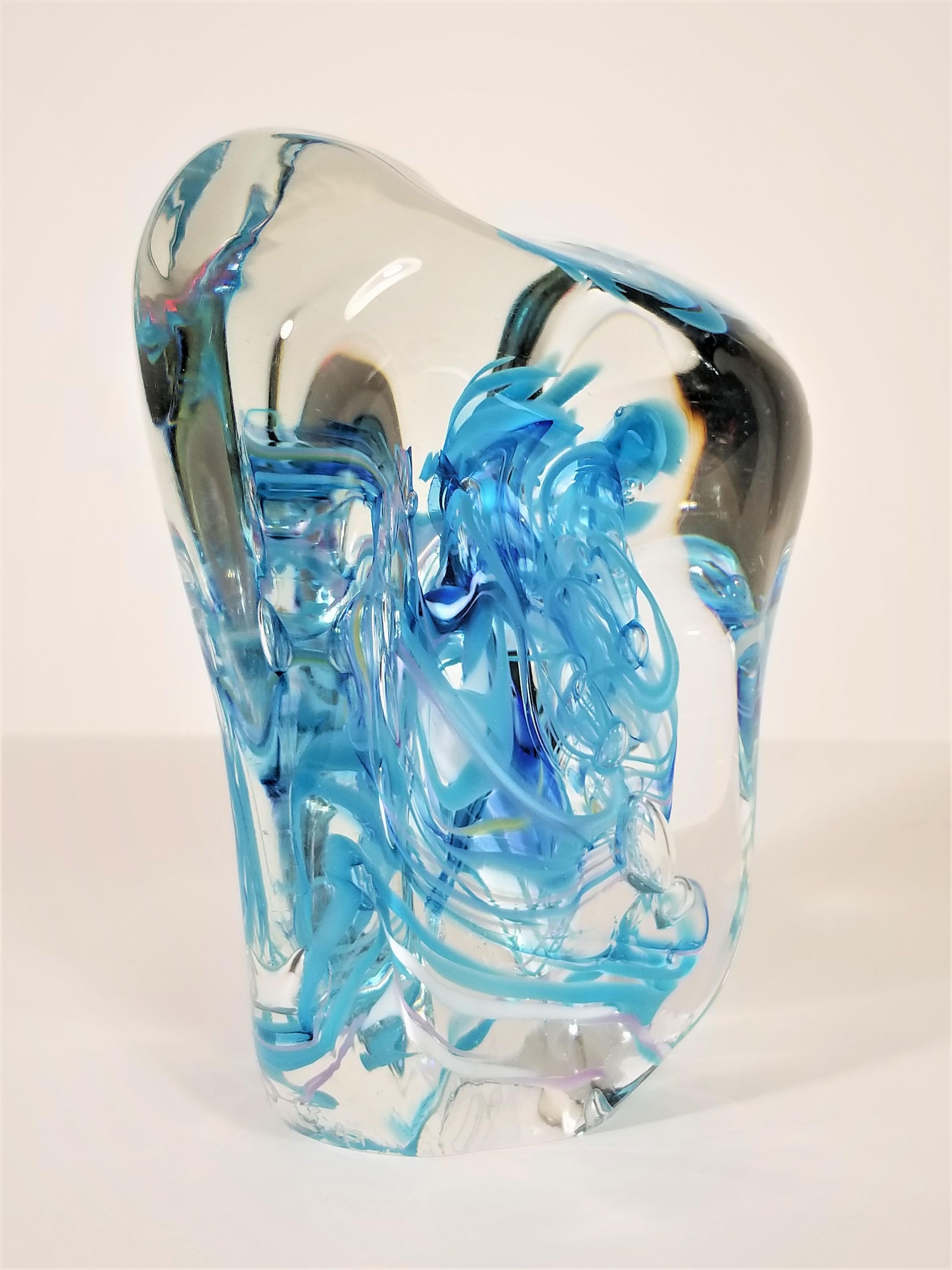 Murano Signed Art Glass Sculpture  For Sale 1