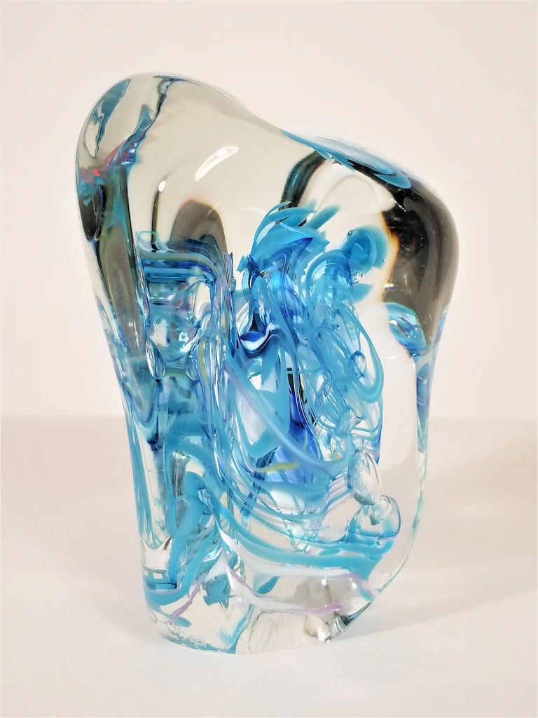 Murano Signed Art Glass Sculpture For Sale at 1stDibs