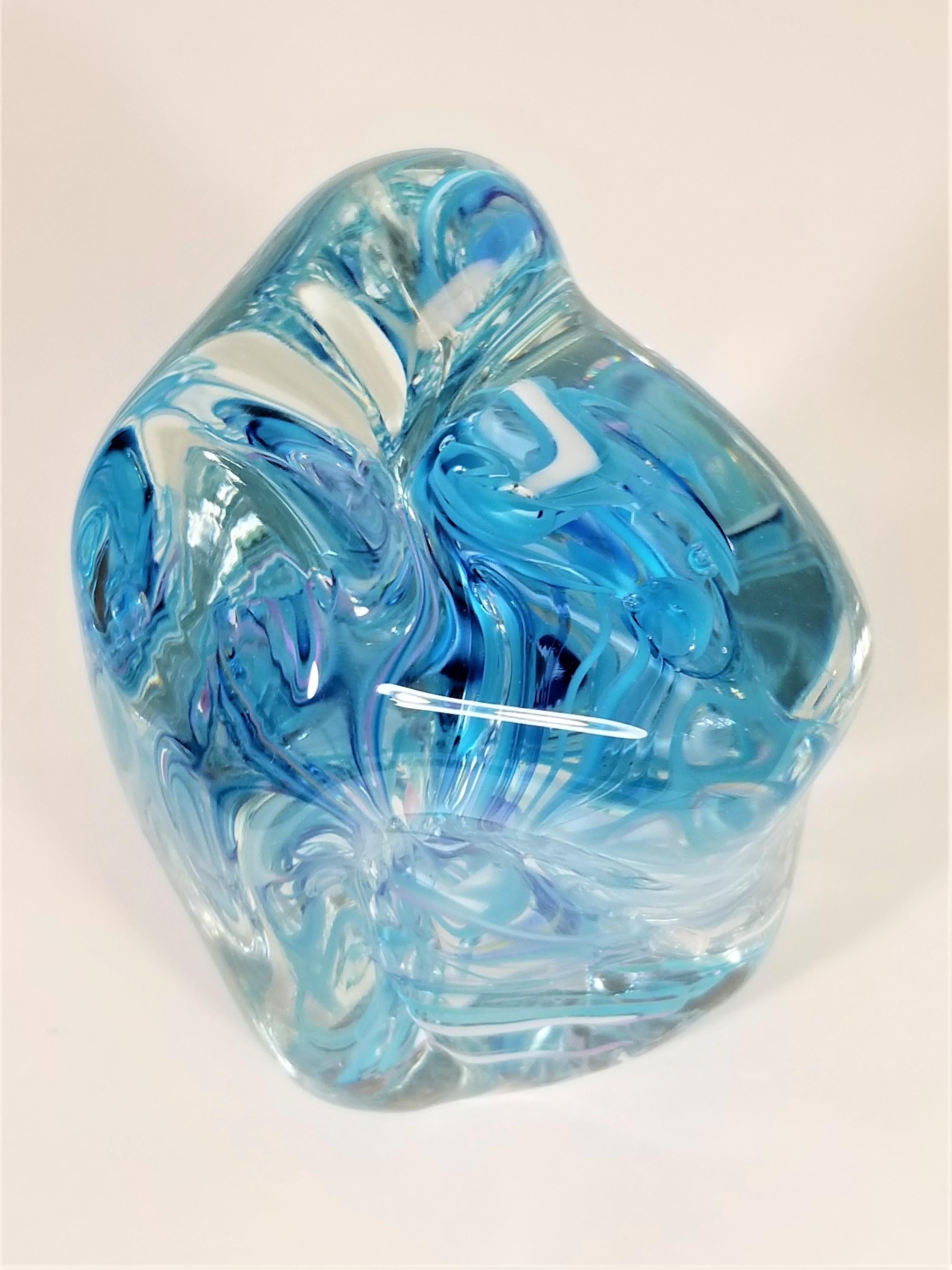 Sculpture en verre d'art de Murano signée en vente 1
