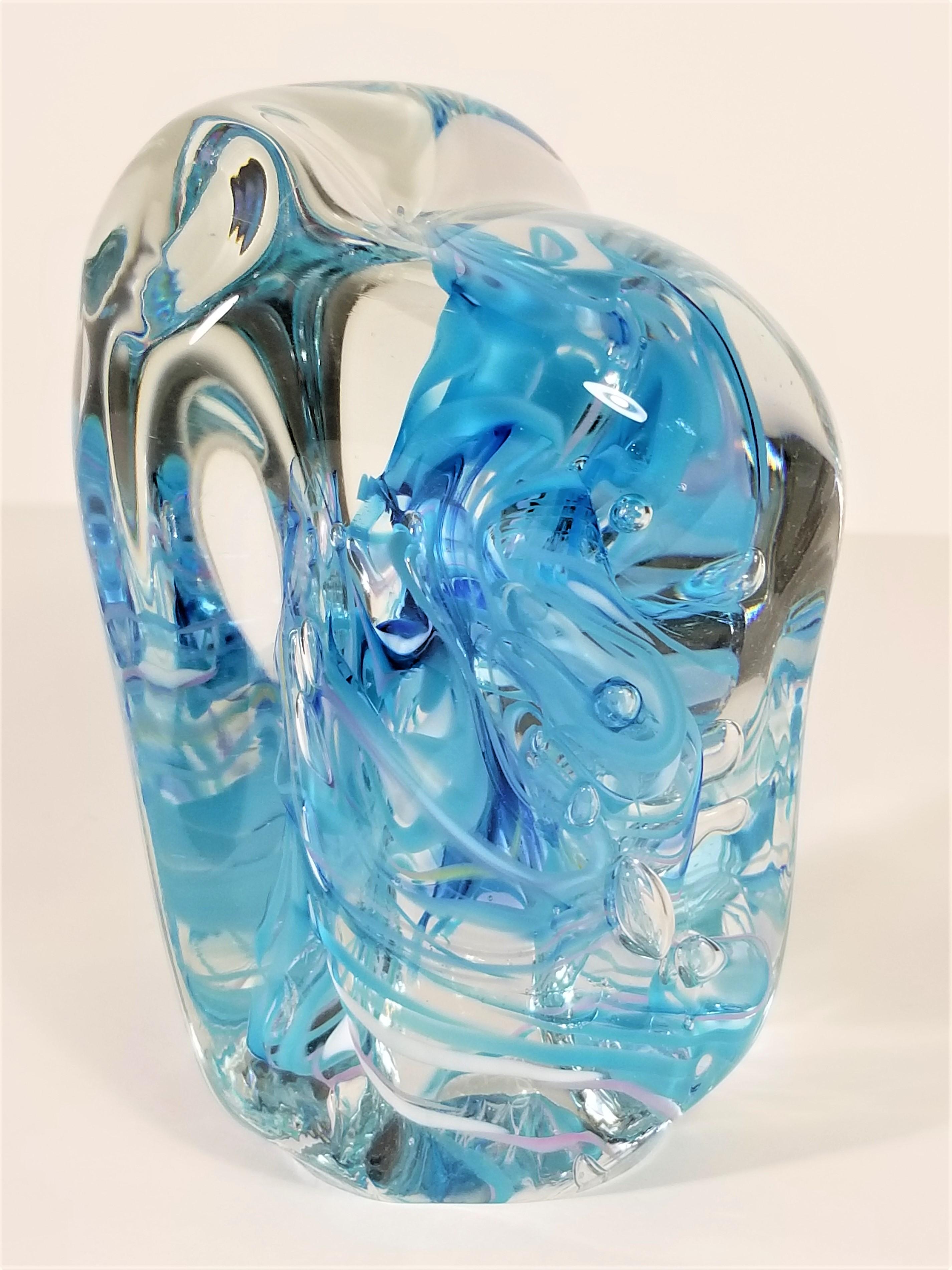 Murano Signed Art Glass Sculpture  For Sale 3