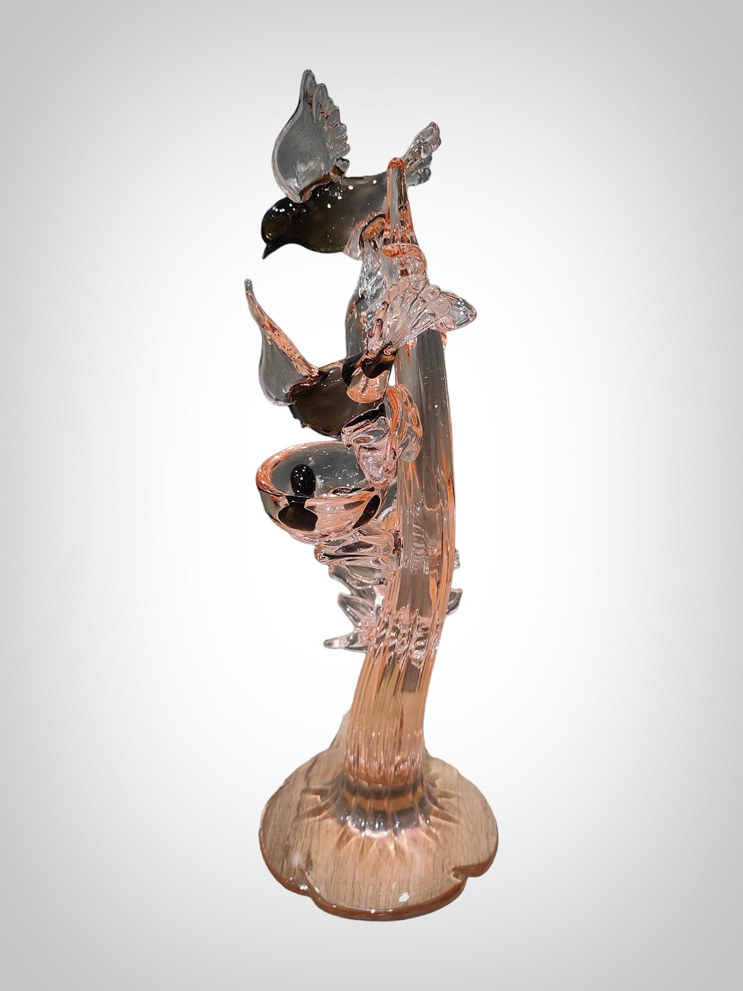Signierte Murano-Skulptur von Pino Signoretto aus Muranoglas – elegante Darstellung in Murano Gl im Angebot 7